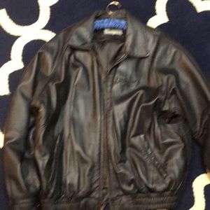Black leather jacket